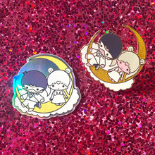 Load image into Gallery viewer, Little Moon Stars Enamel Pin & Sticker!