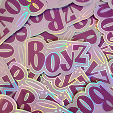 Load image into Gallery viewer, 80's, 90's, or 00's Boys Holo Stickers or Enamel Pins!
