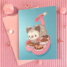Load image into Gallery viewer, Cupid Opossum Valentine's Day Card