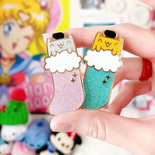 Load image into Gallery viewer, BAD KITTENS •  2 INCH GIANT GLITTER LAPEL PIN •