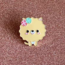Load image into Gallery viewer, POM-POM CUTE PASTEL POMERANIAN ENAMEL PIN