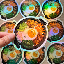 Load image into Gallery viewer, Bibimbap HOLOGRAPHIC VINYL Stickers - Die Cut