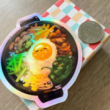 Load image into Gallery viewer, Bibimbap HOLOGRAPHIC VINYL Stickers - Die Cut
