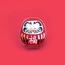 Load image into Gallery viewer, DARUMA DOLL ENAMEL PIN - JAPANESE LUCKY CHARM LAPEL PIN