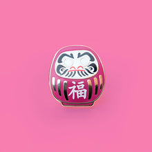 Load image into Gallery viewer, DARUMA DOLL ENAMEL PIN - JAPANESE LUCKY CHARM LAPEL PIN