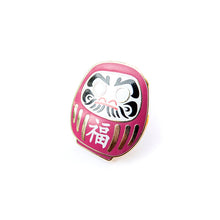 Load image into Gallery viewer, DARUMA DOLL ENAMEL PIN - JAPANESE LUCKY CHARM LAPEL PIN