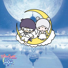 Load image into Gallery viewer, Little Moon Stars Enamel Pin & Sticker!