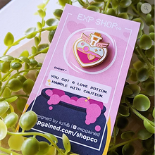 Load image into Gallery viewer, Pink Locked Heart Love Potion Bottle Pin