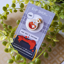 Load image into Gallery viewer, Red HP Health Potion Bottle Hard Enamel Pin
