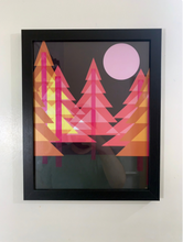 Load image into Gallery viewer, Neon Forest: An Shimmery 11" x 14" | 27.94 x 35.56 cm Professionally Printed Minimalist Art Print for the alternative woodland enthusiast