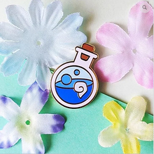 Load image into Gallery viewer, Blue MP Mana Potion Bottle Hard Enamel Pin