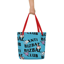 Load image into Gallery viewer, Team BizBaz - Anti BizBaz BizBaz Club Blue Tote Bag