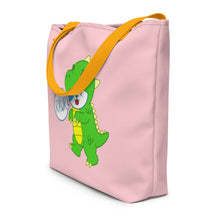 Load image into Gallery viewer, RAWR - BizBaz Dino Beach Bag - Pink