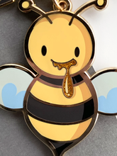 Load image into Gallery viewer, HONEY-DRUNK BEE ENAMEL KEYCHAIN/BAG CLIP