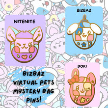 Load image into Gallery viewer, BizBaz Virtual Pets Mystery Bag Pins + Stickers!