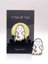 Load image into Gallery viewer, HEY BOO! ENAMEL PIN