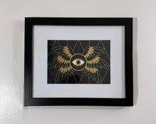Load image into Gallery viewer, Be Not Afraid: A 5" x 7" Biblically Accurate Angel foil print of Ophanim Seraphim Old testament Religious Imagery for your home and gameroom