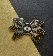 Load image into Gallery viewer, Do Not Be Afraid Ophanim Seraphim Enamel Pin Religious Imagery Hard Enamel Pin biblically accurate angels1.75"