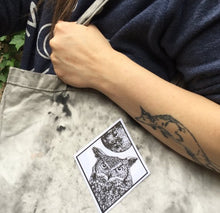 Load image into Gallery viewer, Owl Patch Moon Patch Iron On Woven Patch