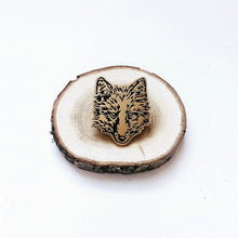 Load image into Gallery viewer, FUR FACE wolf fox Enamel Pin