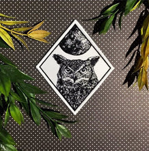 Load image into Gallery viewer, Owl Patch Moon Patch Iron On Woven Patch
