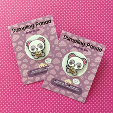 Load image into Gallery viewer, Kawaii Panda eating Dumplings Enamel Pin