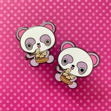 Load image into Gallery viewer, Kawaii Panda eating Dumplings Enamel Pin