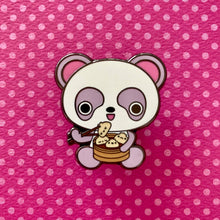 Load image into Gallery viewer, Kawaii Panda eating Dumplings Enamel Pin