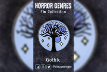 Load image into Gallery viewer, Gothic Horror Genres Hard Enamel Pin 1.5"