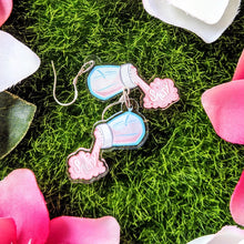 Load image into Gallery viewer, Pink, Salty Salt Shaker Earrings- Acrylic Dangle Earrings