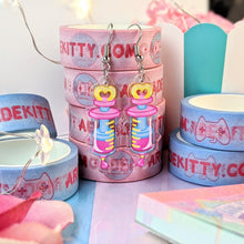 Load image into Gallery viewer, Menhera Kei- Kawaii Pink Syringe Acrylic Dangle Earrings