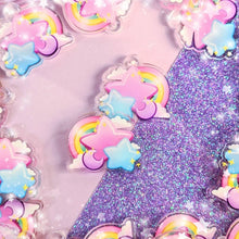 Load image into Gallery viewer, Uchuu Kei- Rainbow Star Earrings- Acrylic Dangle Earrings