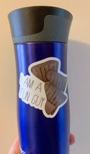 Load image into Gallery viewer, Fun-Guy Vinyl Sticker: "I am a fun guy" mushroom, fungus, fungi, Mycology, Armillaria mellea, honey mushroom waterproof 2.76" x 3"