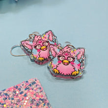 Load image into Gallery viewer, Pastel Rainbow Furby Earrings- Acrylic Dangle Earrings