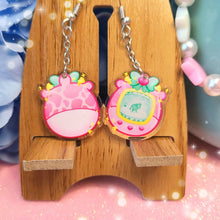 Load image into Gallery viewer, Frogotchi + Cowgotchi- Tamagotchi Inspired, Digital Pet Earrings- Acrylic Dangle Earrings