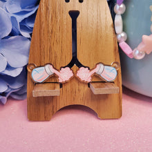 Load image into Gallery viewer, Pink, Salty Salt Shaker Earrings- Acrylic Dangle Earrings