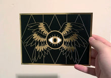 Load image into Gallery viewer, Be Not Afraid: A 5" x 7" Biblically Accurate Angel foil print of Ophanim Seraphim Old testament Religious Imagery for your home and gameroom