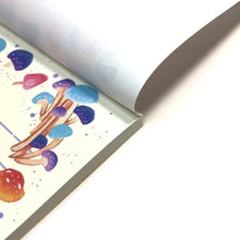 Load image into Gallery viewer, Mushroom Terrarium Memo Pad, 4.25 x 5.5 inches, mushroom notepad, kawaii cute stationery, journaling planner supplies, mushroom art