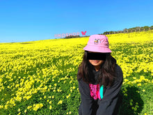 Load image into Gallery viewer, Hand Embroidered iiko Bucket Hats - Sea Navy / Spring Pink
