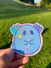 Load image into Gallery viewer, Chubby Axolotl Sticker - Holographic Vinyl Sticker