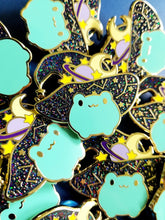 Load image into Gallery viewer, Galaxy Froggy Witch Enamel Pin
