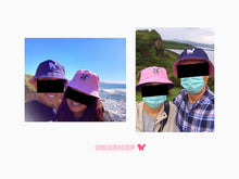 Load image into Gallery viewer, Hand Embroidered iiko Bucket Hats - Sea Navy / Spring Pink
