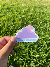 Load image into Gallery viewer, Moon and Cloud ‘Always Dreaming’ Sticker - Pastel Dreamy Vinyl Sticker