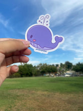 Load image into Gallery viewer, Cute Purple Whale Sticker - Pastel Vinyl Sticker