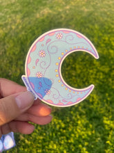Load image into Gallery viewer, Pastel Blue Crescent Moon Sticker