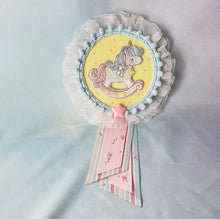 Load image into Gallery viewer, Dreamy Friends Pastel Animal Rosette Brooch Pin clip Fairy Kei Kawaii Decora Lolita Jfashion Yumekawaii Fancy