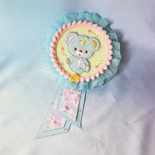 Load image into Gallery viewer, Dreamy Friends Pastel Animal Rosette Brooch Pin clip Fairy Kei Kawaii Decora Lolita Jfashion Yumekawaii Fancy
