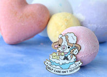 Load image into Gallery viewer, Self Care Isn't Selfish Cow Enamel Pin