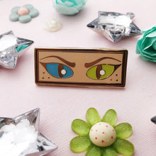 Load image into Gallery viewer, Kitty Princess Eyes Glow in the Dark Enamel Pin