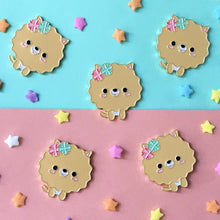 Load image into Gallery viewer, POM-POM CUTE PASTEL POMERANIAN ENAMEL PIN